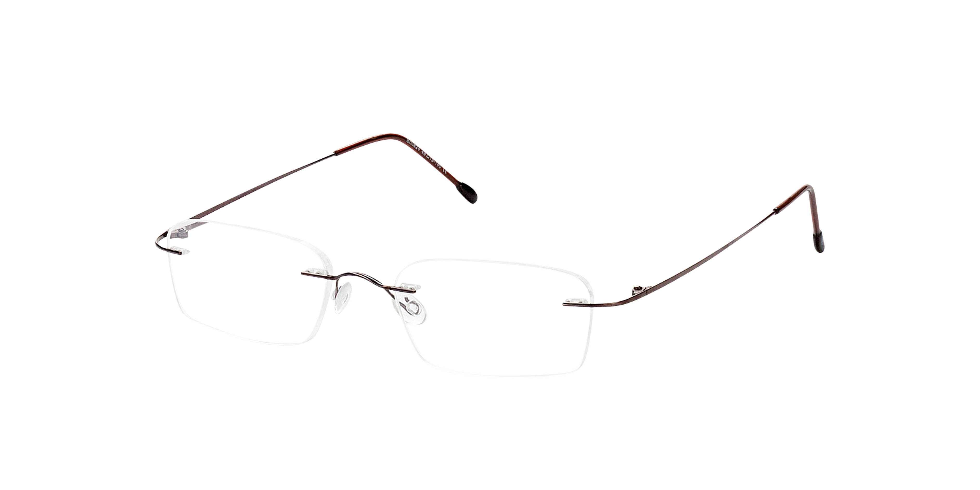 Davos Braun TitanEyeglass Frames von B24, Dreiviertelansicht