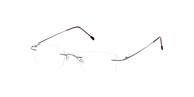 Davos Braun TitanEyeglass Frames von B24, Dreiviertelansicht