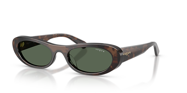 VO5695SU Milky Brown Havana AcetatSunglass Frames von B24, Dreiviertelansicht