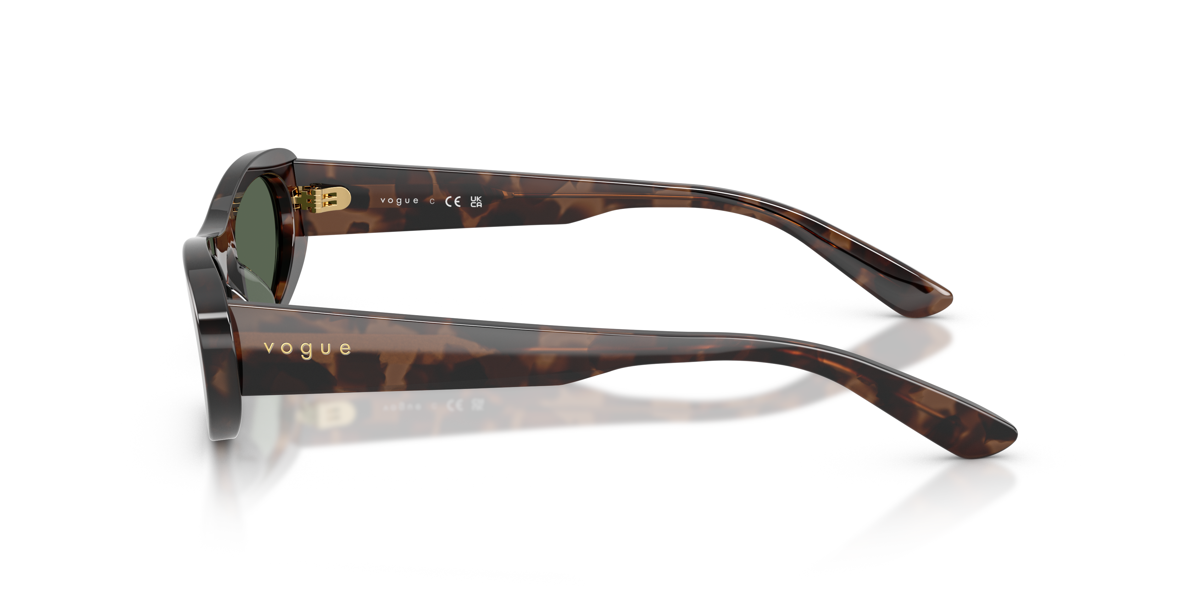 VO5695SU Milky Brown Havana AcetatSunglass Frames von B24, Seitenansicht