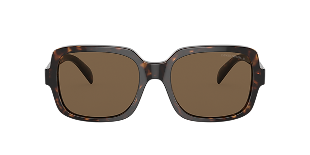 EA4195 Glanzend Havana AcetaatSunglass Frames van B24, met getinte lenzen