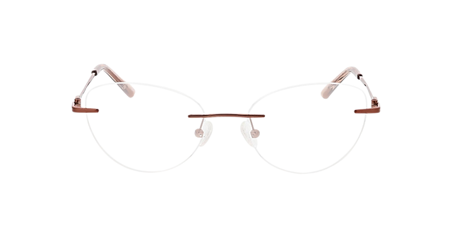 Alexa Roségold MetallEyeglass Frames von B24, Vorderansicht