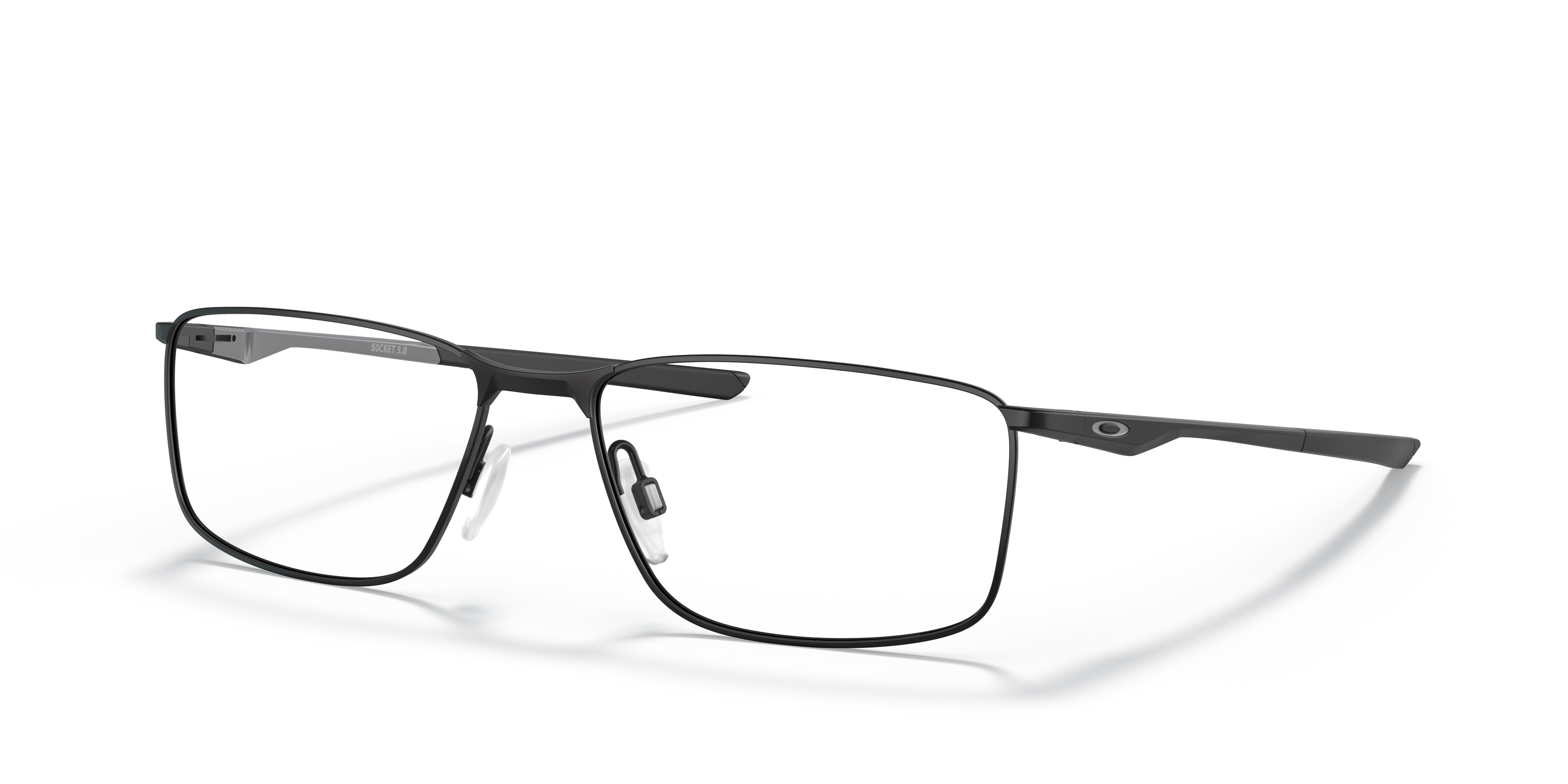 Socket 5.0 Satijnglans zwart MetaalEyeglass Frames van B24, Hoekweergave