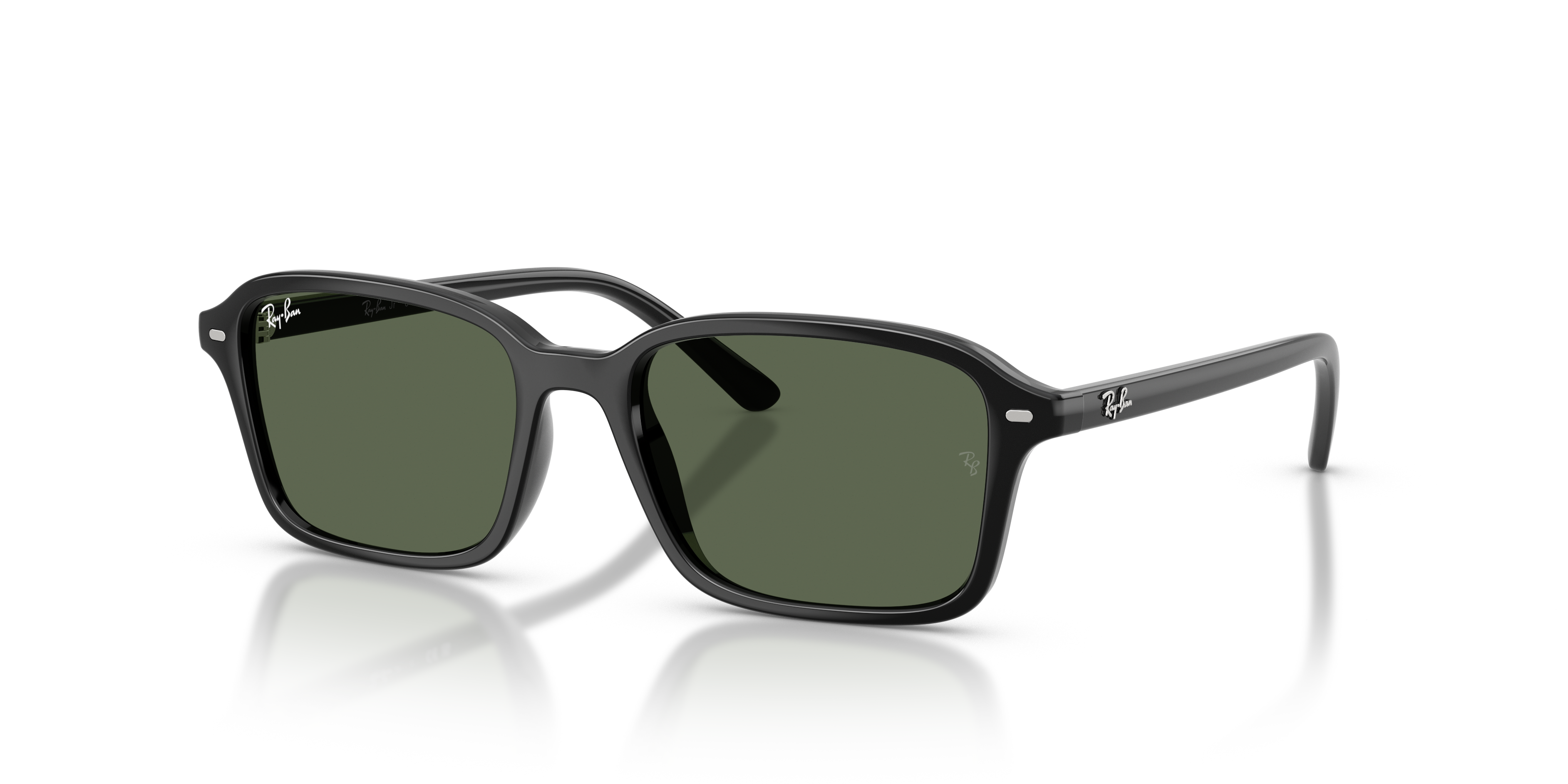 RB9131S Zwart KunststofSunglass Frames van B24, Hoekweergave