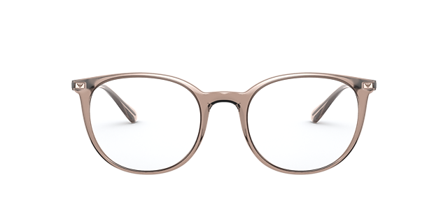 EA3168 Glanzend transparant toendra KunststofEyeglass Frames van B24, Vooraanzicht