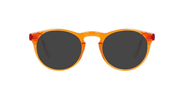 Steven S. Crystal Orange AcetatEyeglass Frames von B24, mit getönten Gläsern