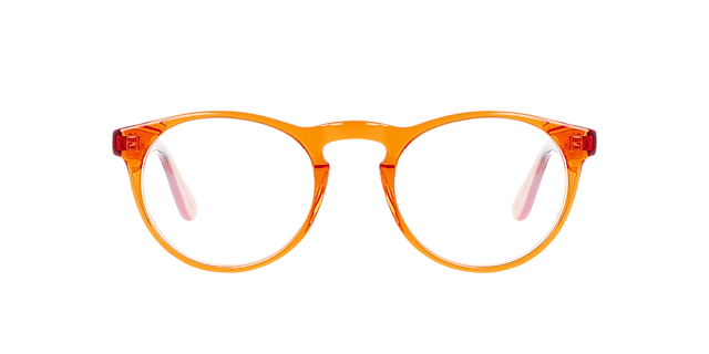 Steven S. Crystal Orange AcetatEyeglass Frames von B24, Vorderansicht