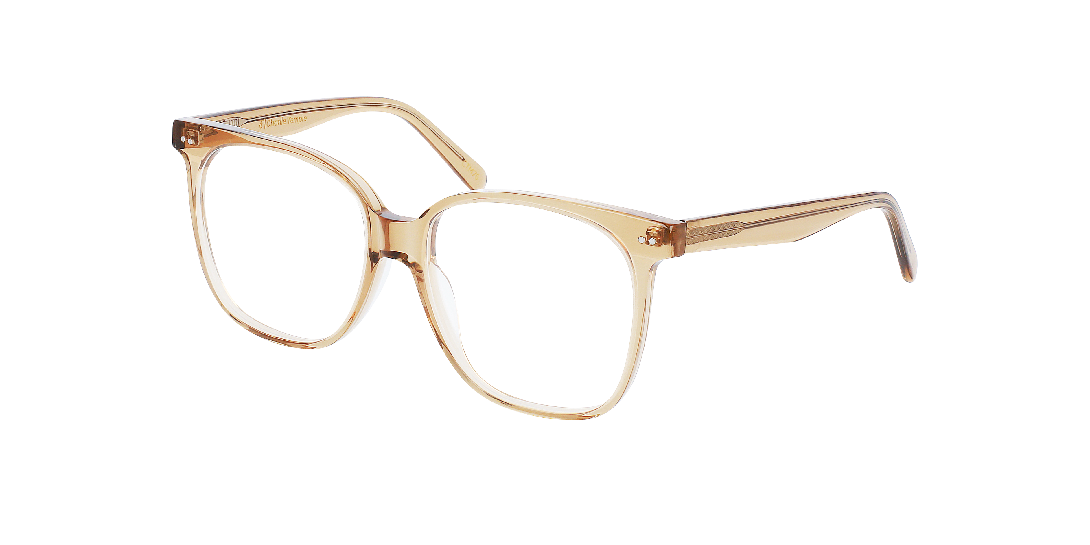 Big Mama Crystal Caramel AcetatEyeglass Frames von B24, Dreiviertelansicht