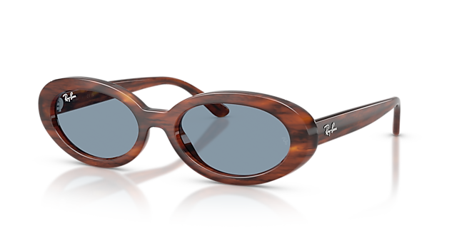 RB2223 Havana gestreift KunststoffSunglass Frames von B24, Dreiviertelansicht