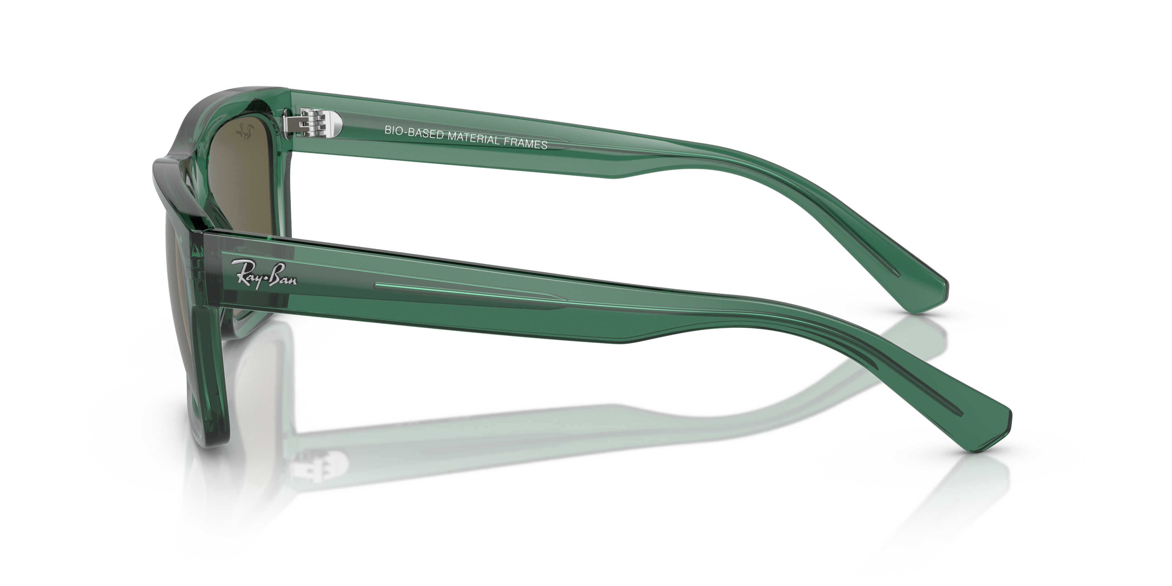 RB4396 Transparant groen KunststofSunglass Frames van B24, Zijaanzicht