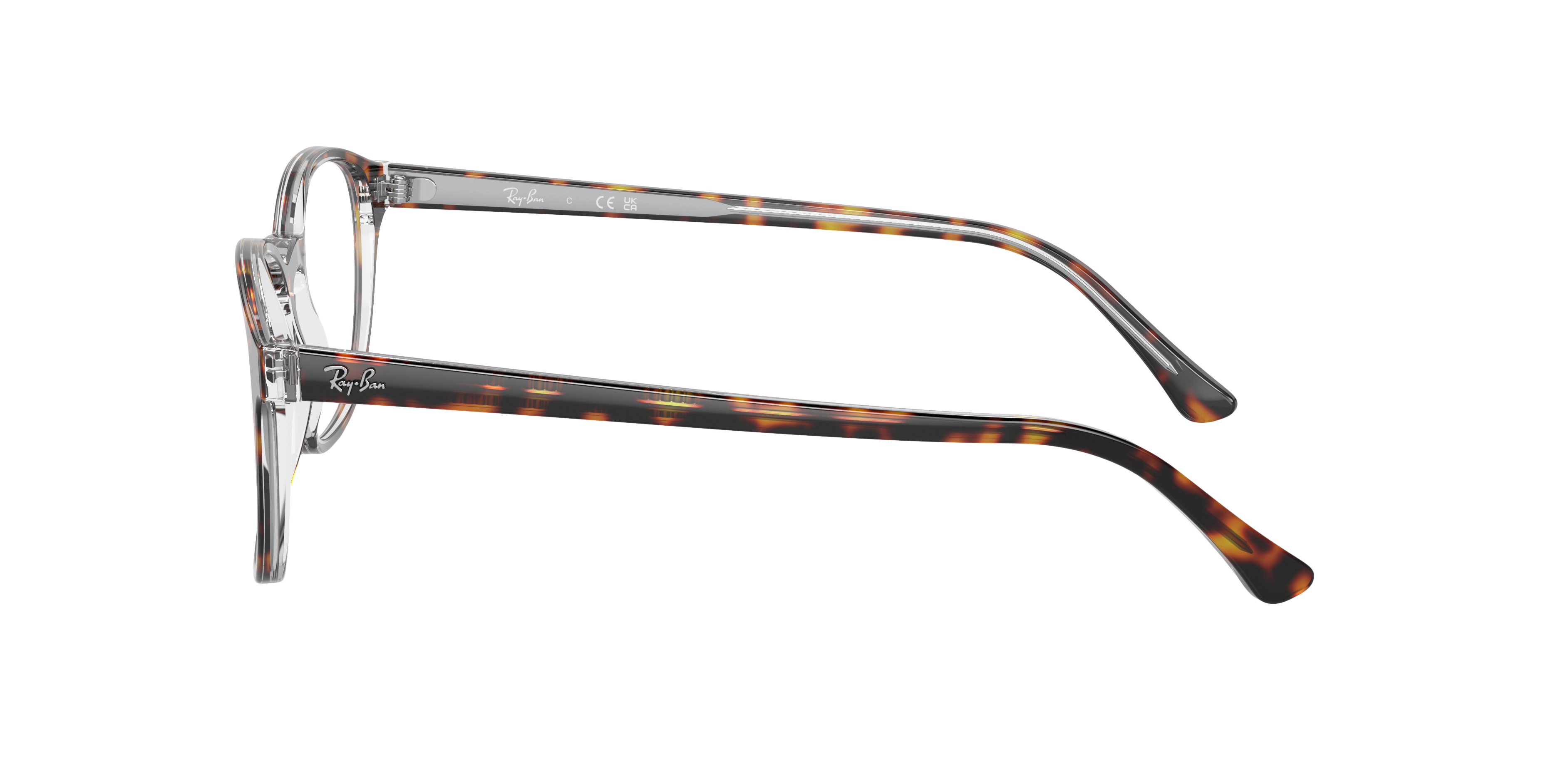 RB5417 Havana auf Transparent AcetatEyeglass Frames von B24, Seitenansicht