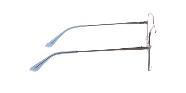 Madison Matt Silver  &  Milky Blue MetallEyeglass Frames von B24, Seitenansicht