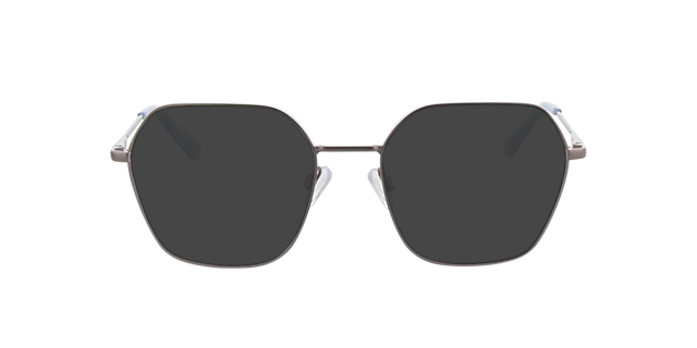 Madison Matt Silver  &  Milky Blue MetallEyeglass Frames von B24, mit getönten Gläsern