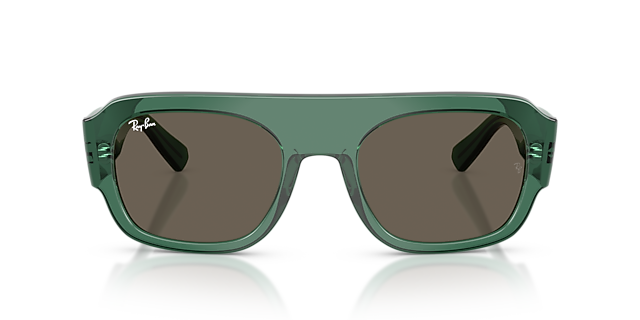 RB2218 Transparant groen KunststofSunglass Frames van B24, Vooraanzicht