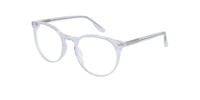 Grande Rotondo White Crystal AcetatEyeglass Frames von B24, Dreiviertelansicht