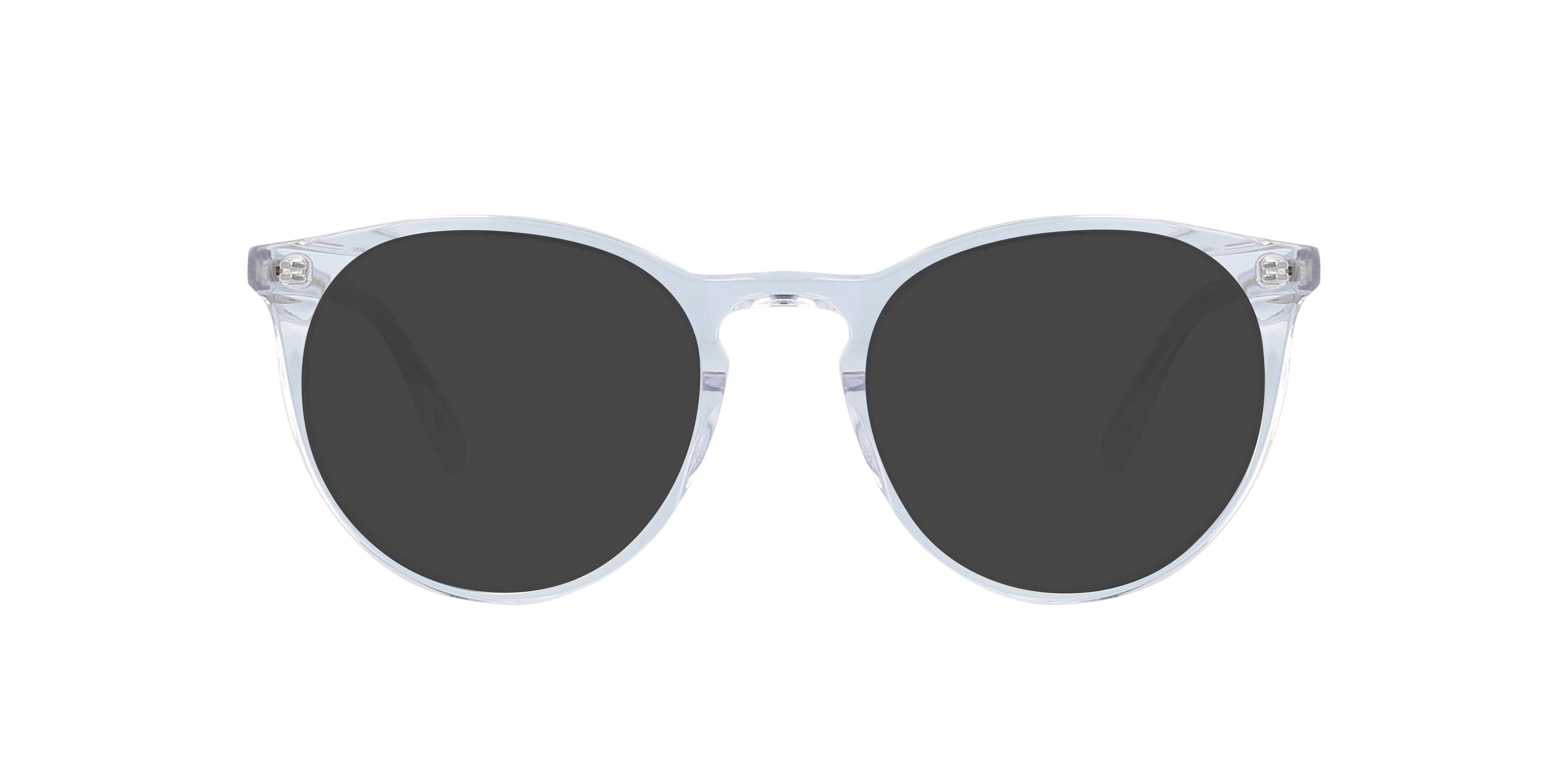 Grande Rotondo White Crystal AcetatEyeglass Frames von B24, mit getönten Gläsern