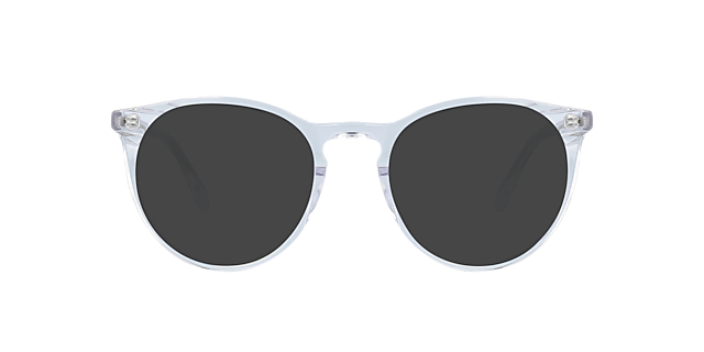 Grande Rotondo White Crystal AcetatEyeglass Frames von B24, mit getönten Gläsern