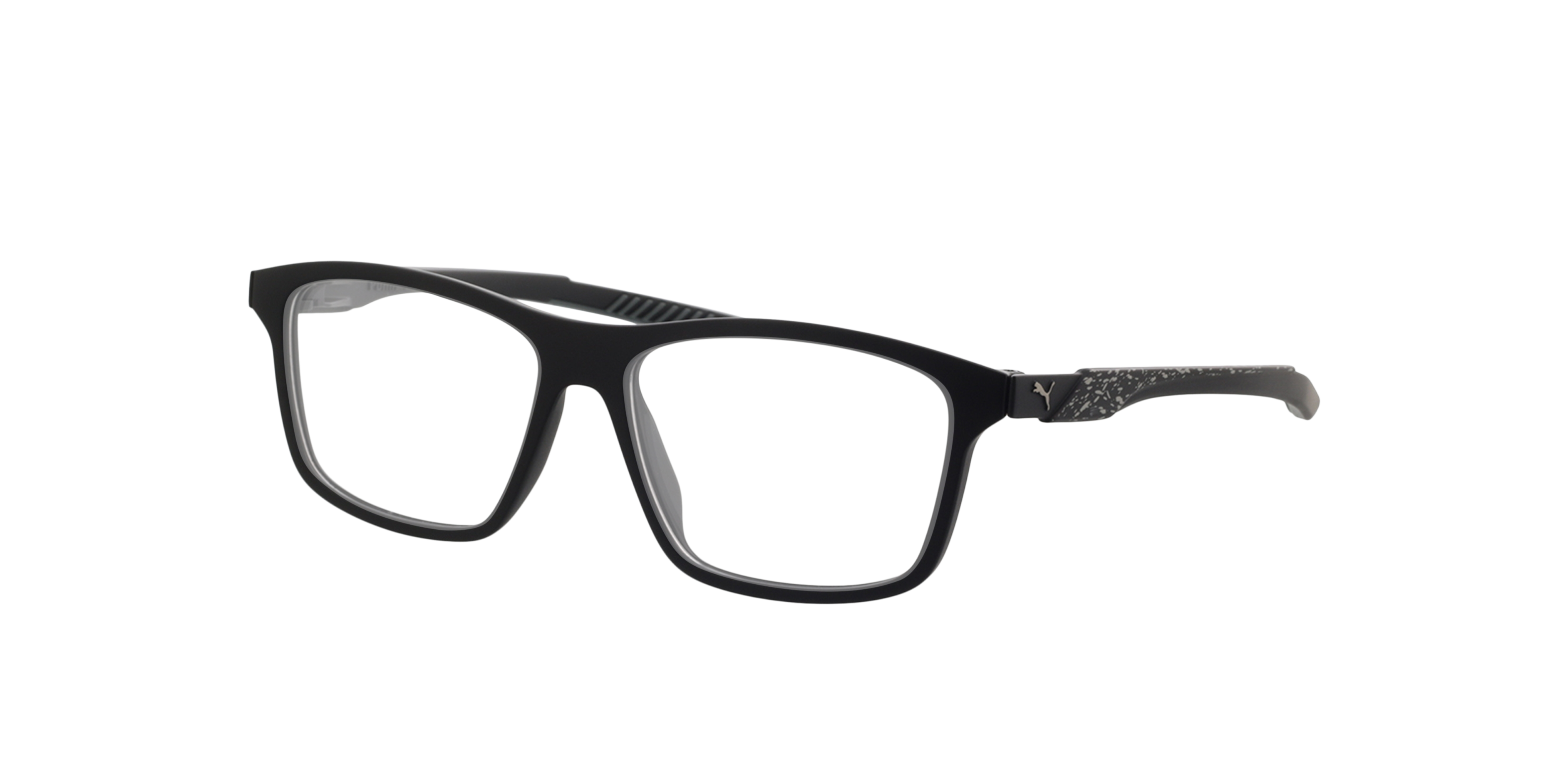 PU0394O Schwarz KunststoffEyeglass Frames von B24, Dreiviertelansicht