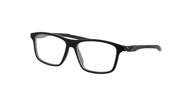 PU0394O Schwarz KunststoffEyeglass Frames von B24, Dreiviertelansicht
