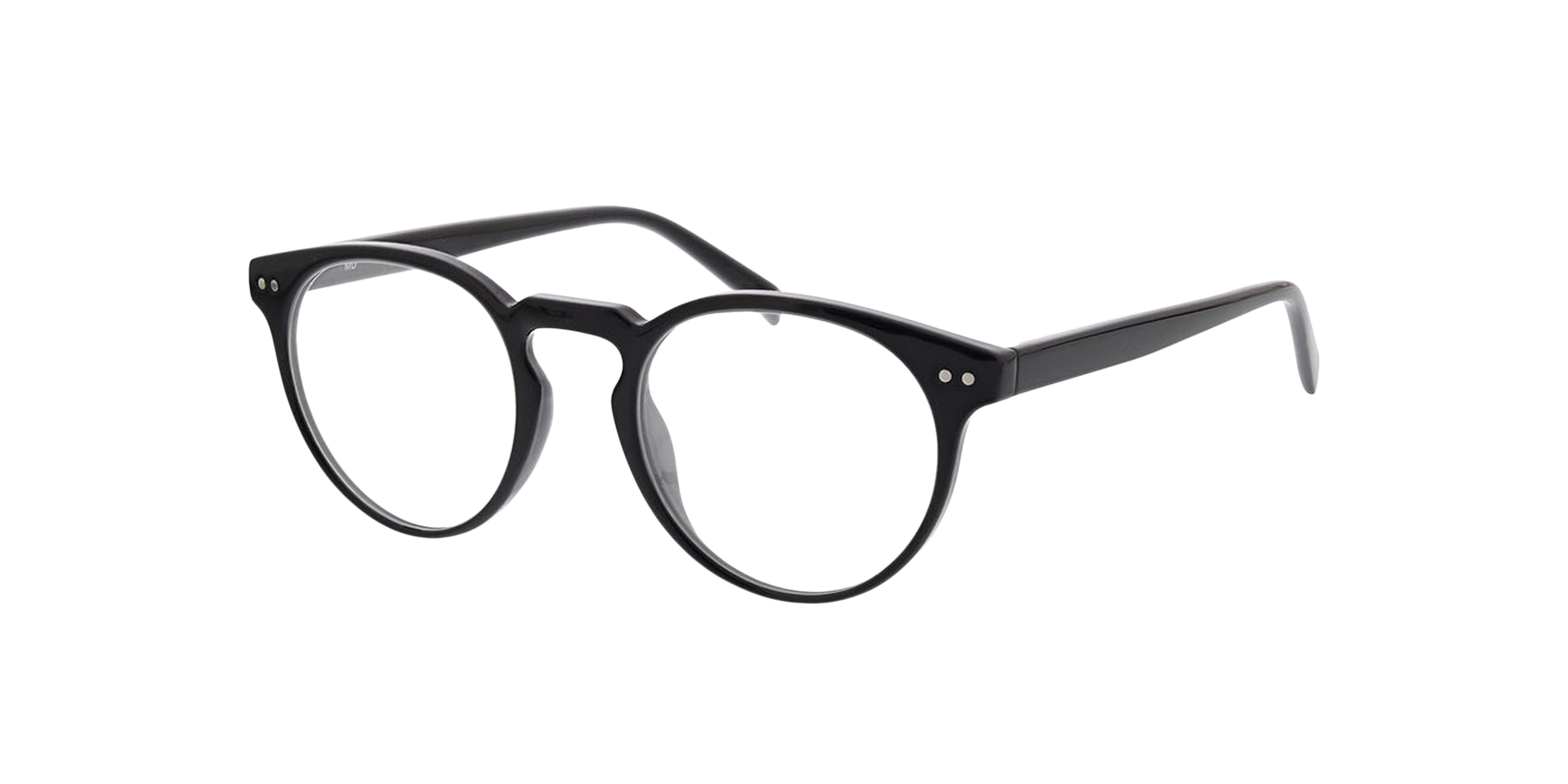 San Jose Schwarz KunststoffEyeglass Frames von B24, Dreiviertelansicht