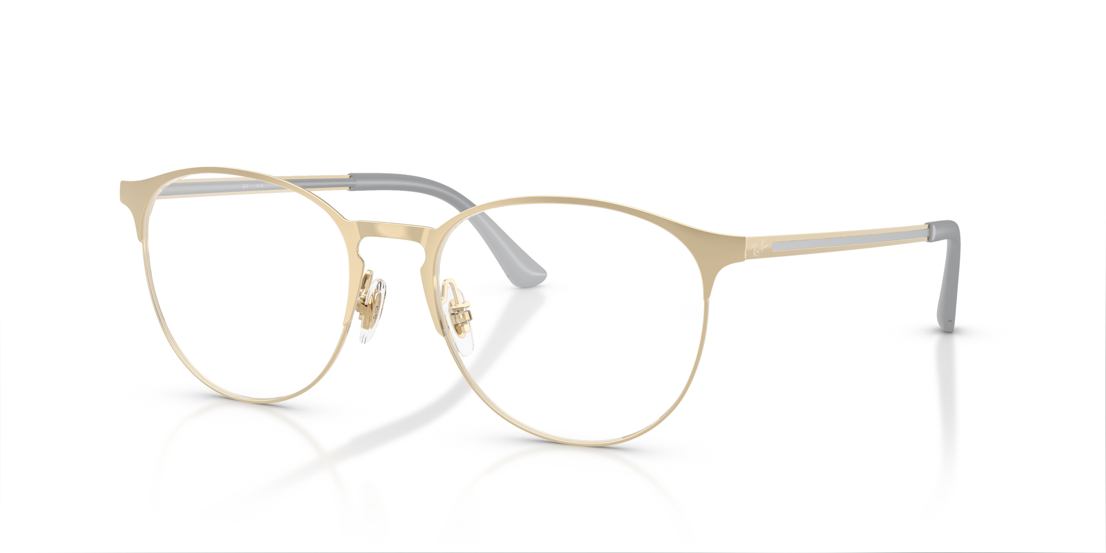 RB6375 Lichtgoud MetaalEyeglass Frames van B24, Hoekweergave