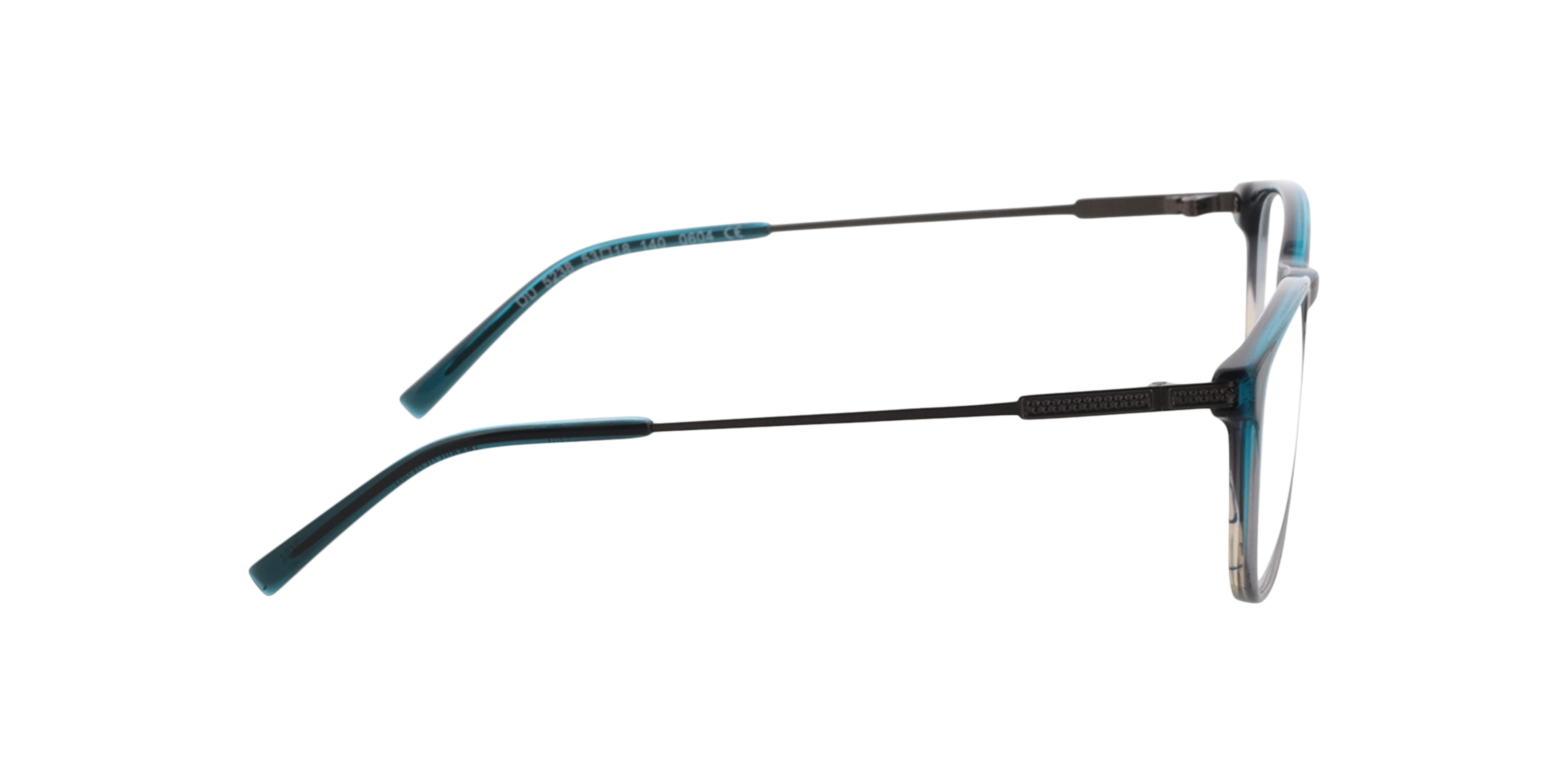 Dustin Gradient Blue Grey  &  Gun AcetatEyeglass Frames von B24, Seitenansicht