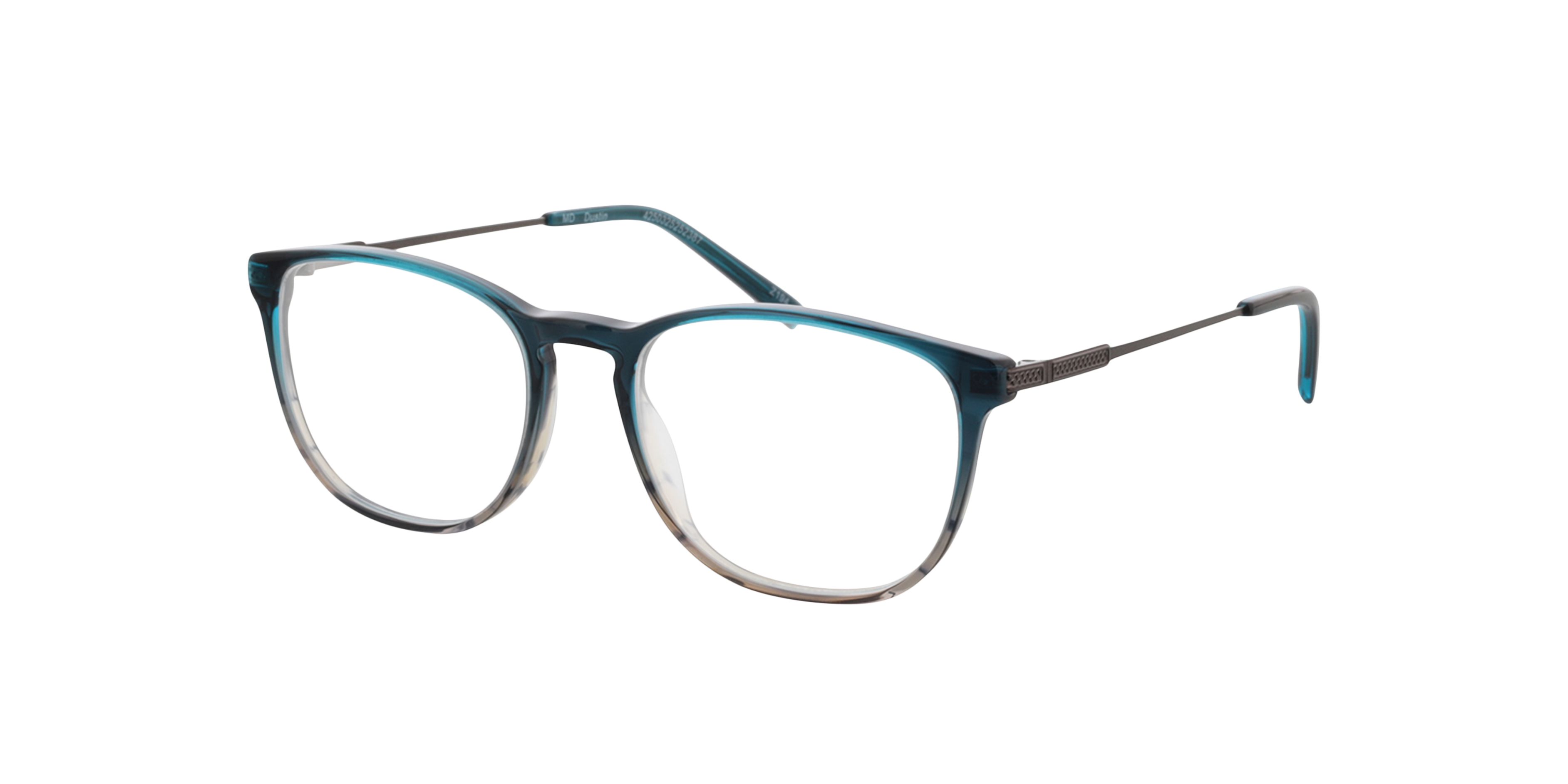 Dustin Gradient Blue Grey  &  Gun AcetatEyeglass Frames von B24, Dreiviertelansicht