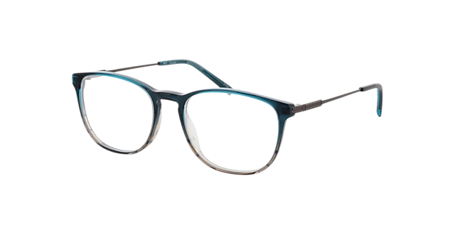 Dustin Gradiënt blauw grijs  &  gunmetal AcetaatEyeglass Frames van B24, Hoekweergave