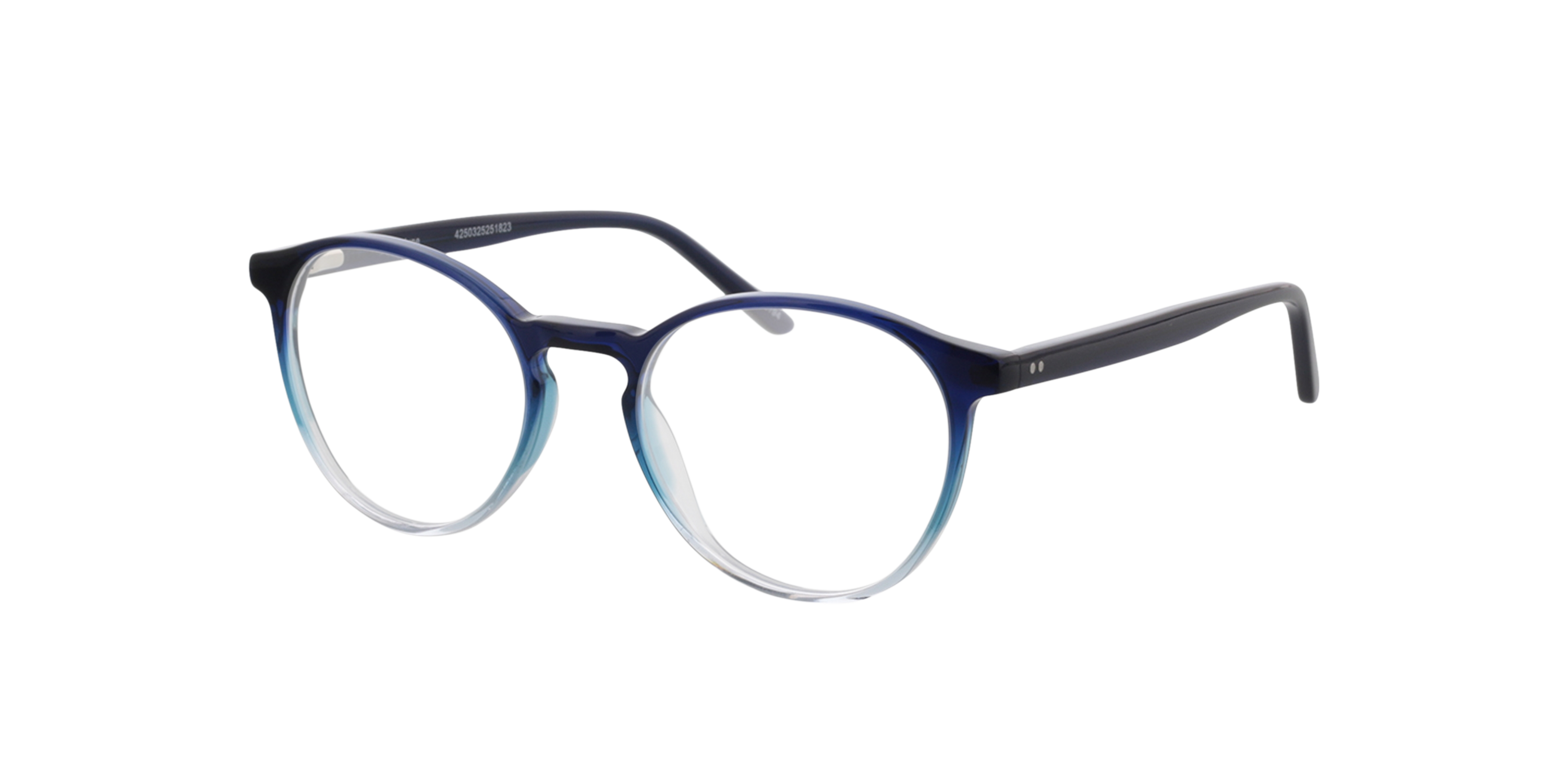 June Gradiënt blauw kristal  &  blauw AcetaatEyeglass Frames van B24, Hoekweergave