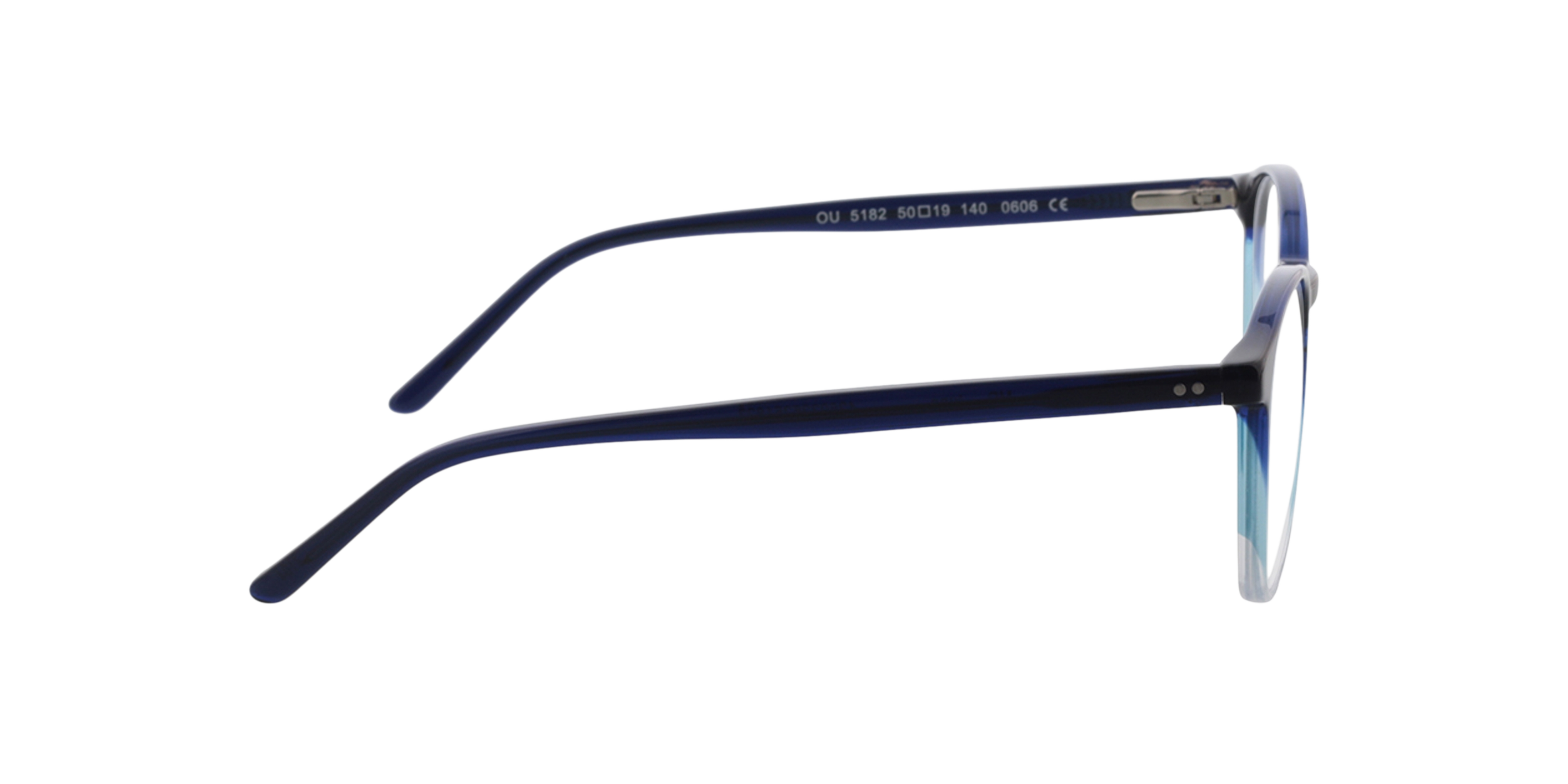 June Gradiënt blauw kristal  &  blauw AcetaatEyeglass Frames van B24, Zijaanzicht