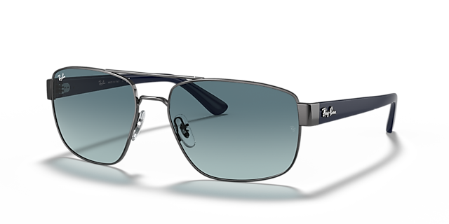 RB3663 Staalgrijs MetaalSunglass Frames van B24, Hoekweergave