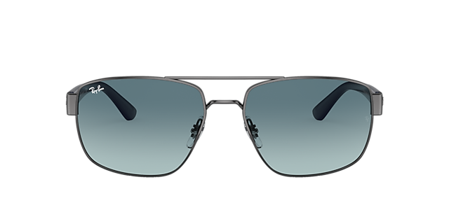 RB3663 Staalgrijs MetaalSunglass Frames van B24, met getinte lenzen