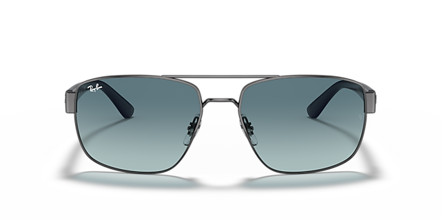 RB3663 Staalgrijs MetaalSunglass Frames van B24, Vooraanzicht