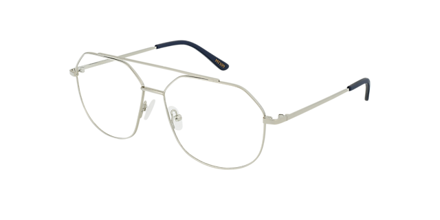 Viper Silver Metal MetallEyeglass Frames von B24, Dreiviertelansicht