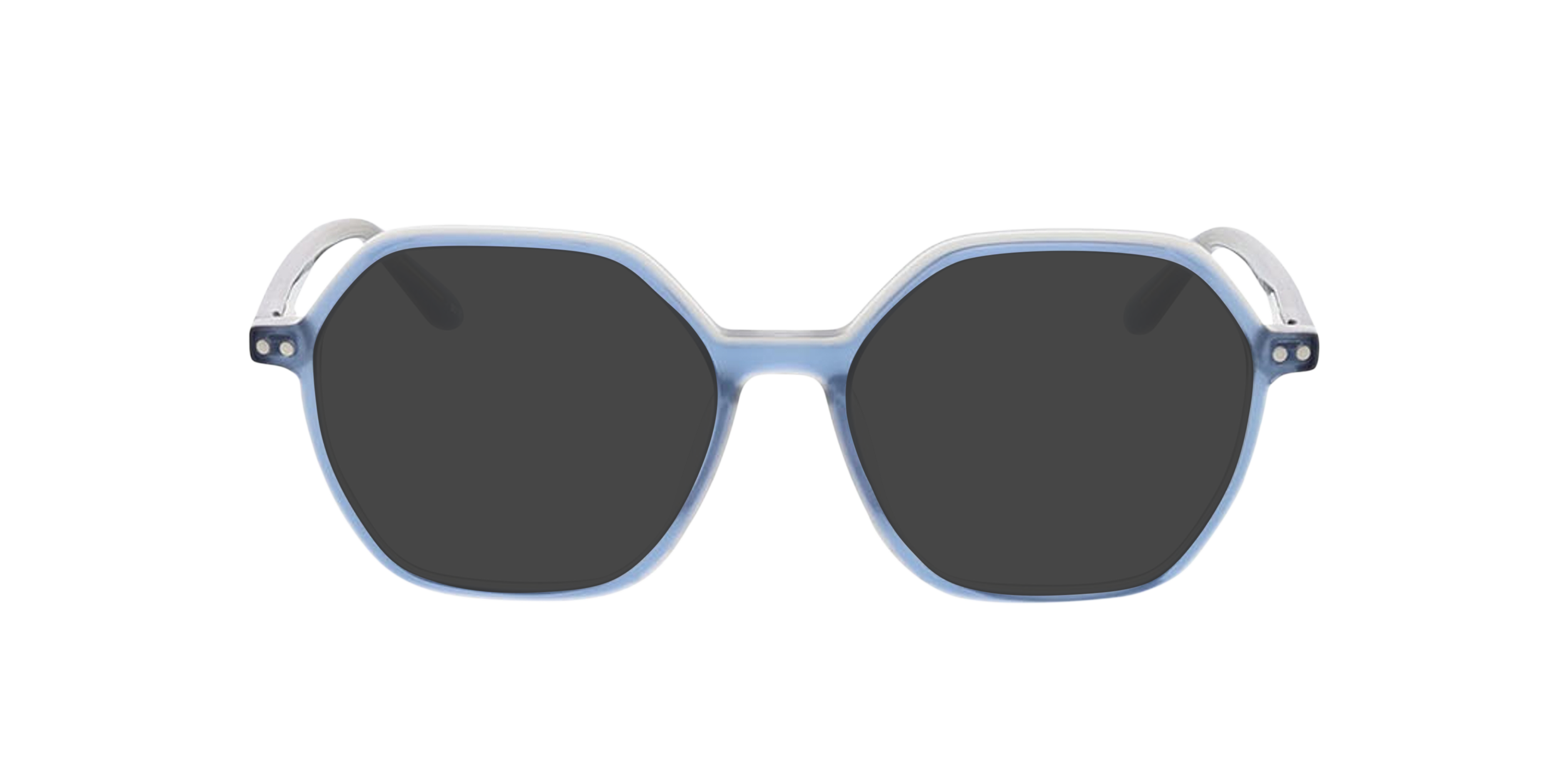 Nizza Trilayer Blue Crystal Grey AcetatEyeglass Frames von B24, mit getönten Gläsern