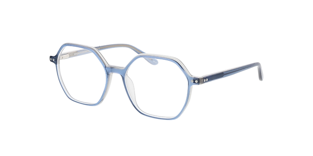 Nizza Drielaags blauw kristal grijs AcetaatEyeglass Frames van B24, Hoekweergave