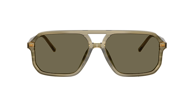 DG4541 Green On Striped Green AcetaatSunglass Frames van B24, met getinte lenzen