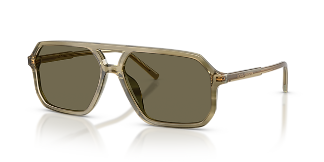 DG4541 Green On Striped Green AcetaatSunglass Frames van B24, Hoekweergave