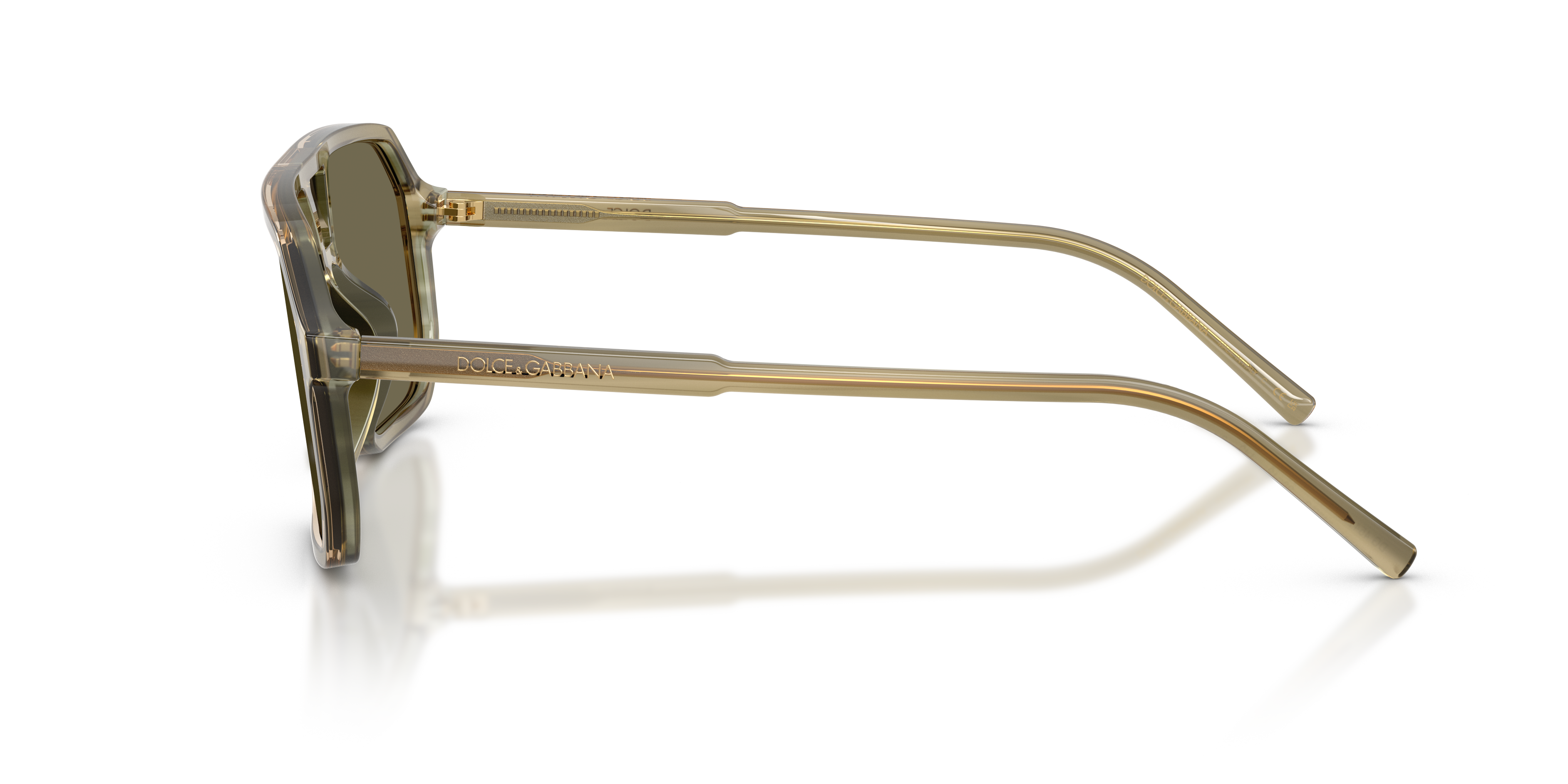 DG4541 Green On Striped Green AcetaatSunglass Frames van B24, Zijaanzicht