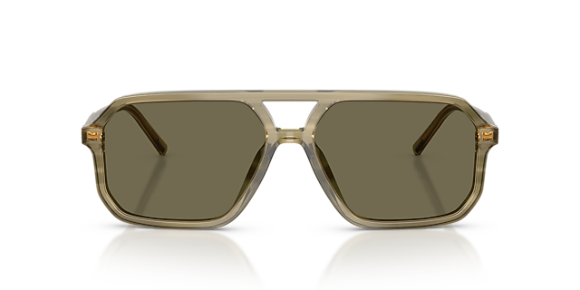 DG4541 Green On Striped Green AcetaatSunglass Frames van B24, Vooraanzicht