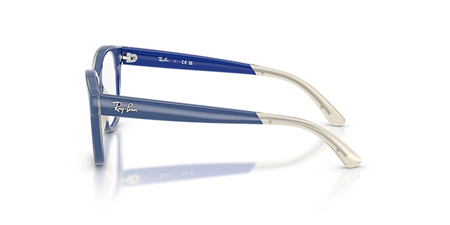 RB1950 Optics Kids Bio-Based Blue On Transparent KunststoffEyeglass Frames von B24, Seitenansicht