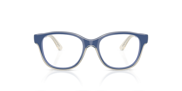 RB1950 Optics Kids Bio-Based Blue On Transparent KunststoffEyeglass Frames von B24, Vorderansicht