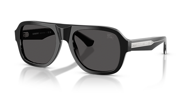 BE4478 Zwart AcetaatSunglass Frames van B24, Hoekweergave