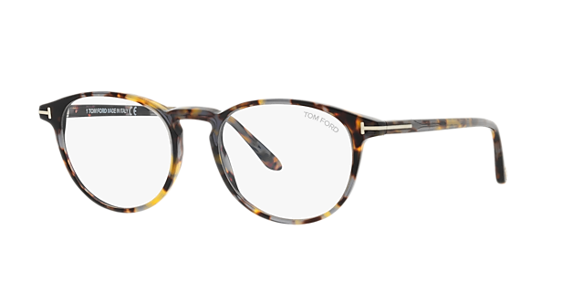 FT5803-B Tortoise AcetaatEyeglass Frames van B24, Hoekweergave