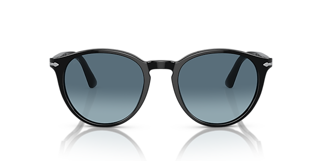 PO3152S Zwart AcetaatSunglass Frames van B24, Vooraanzicht