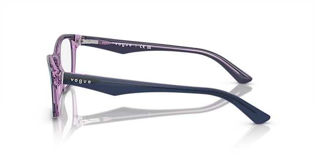 VO2787 Transparant groen AcetaatEyeglass Frames van B24, Zijaanzicht