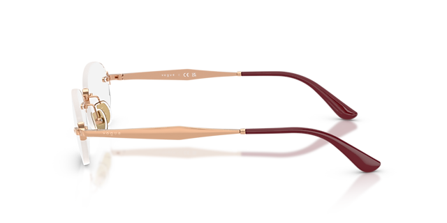 VO4343 Rotgold MetallEyeglass Frames von B24, Seitenansicht