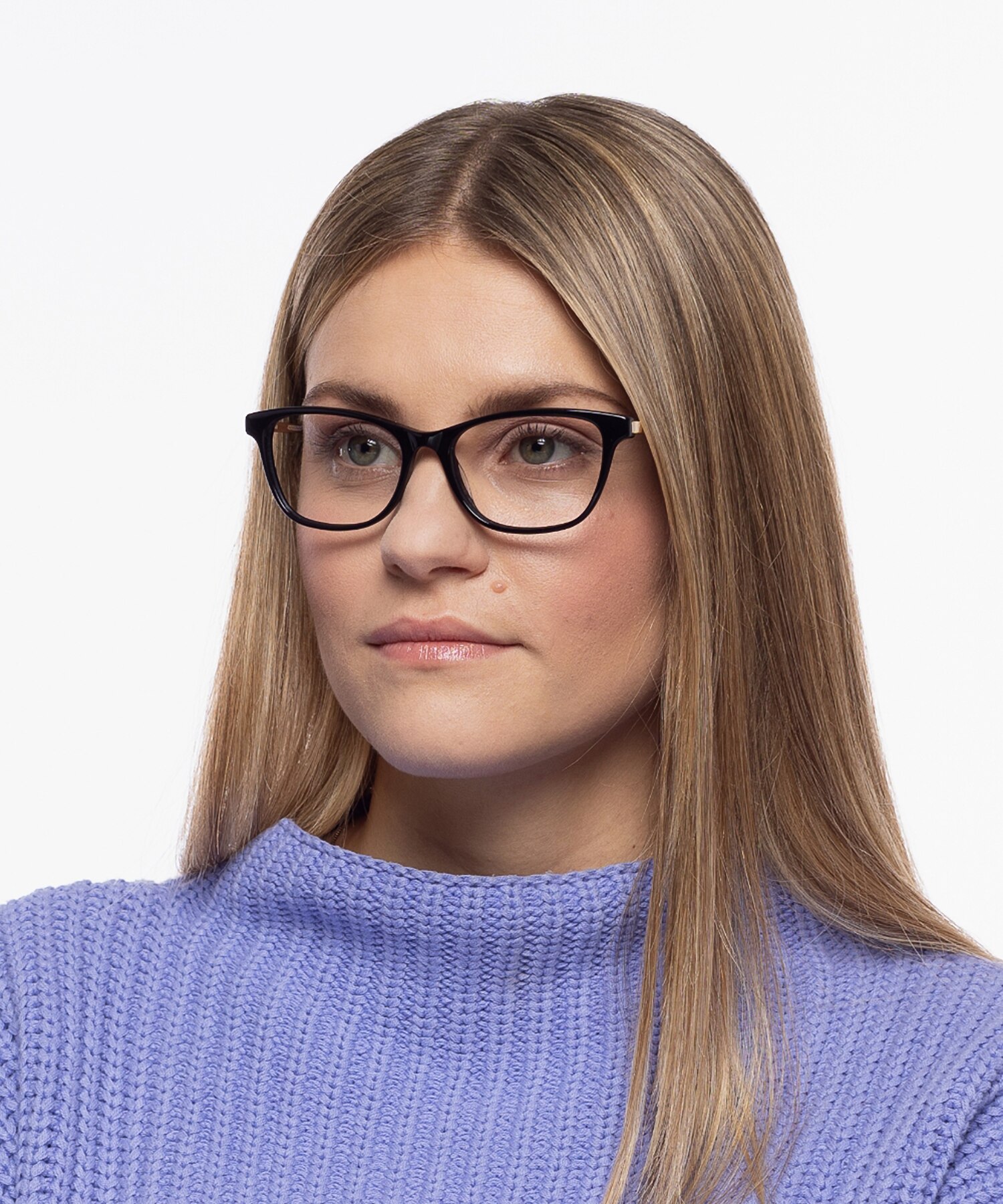 Lola Zwart & goud AcetaatEyeglass Frames voor dames van B24