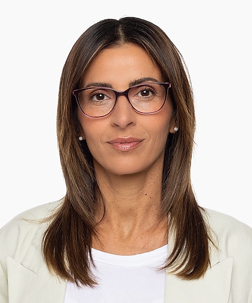 Milano Bilayer Crystal Burgundy AcetatEyeglass Frames für Damen von B24