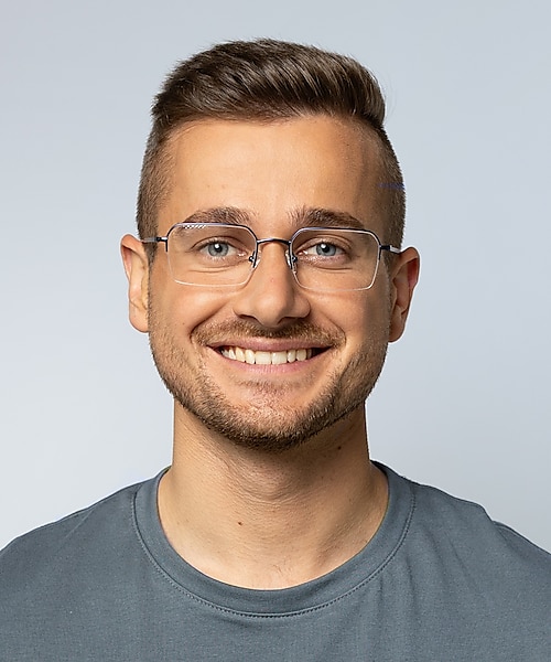 Tommy Matt Dark Blue MetaalEyeglass Frames voor heren van B24